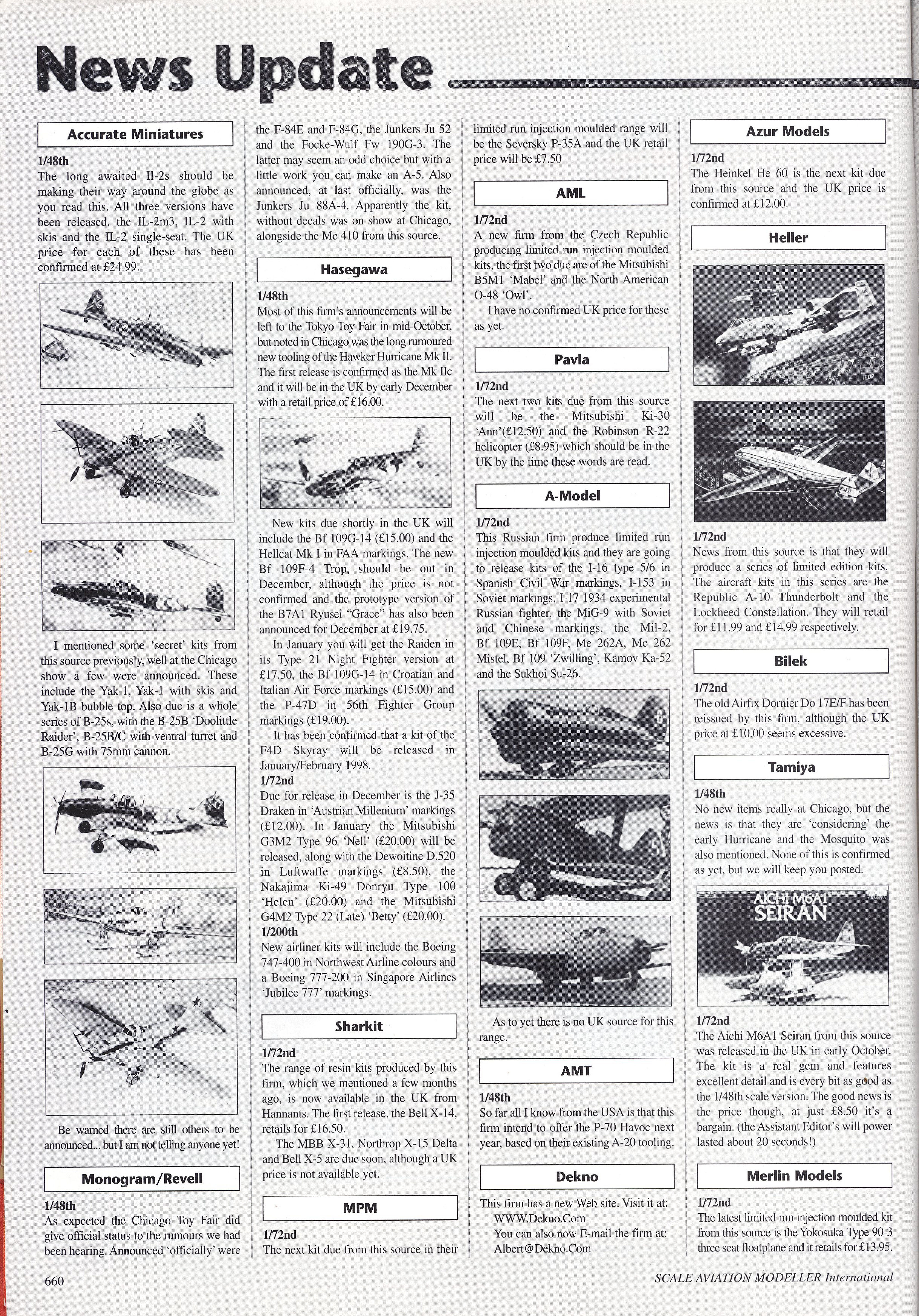 Scale Aviation Modeller International 1997-11
